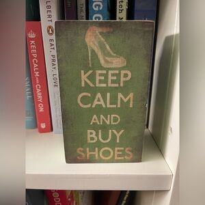 Vintage Style 'Keep Calm and Buy Shoes' Decorative Sign